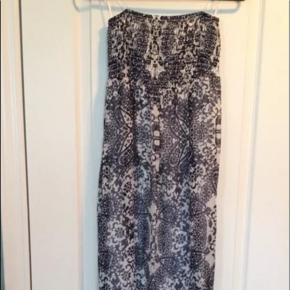 Guess smocked Moroccan tube dress 100% silk.Large - Picture 2 of 7